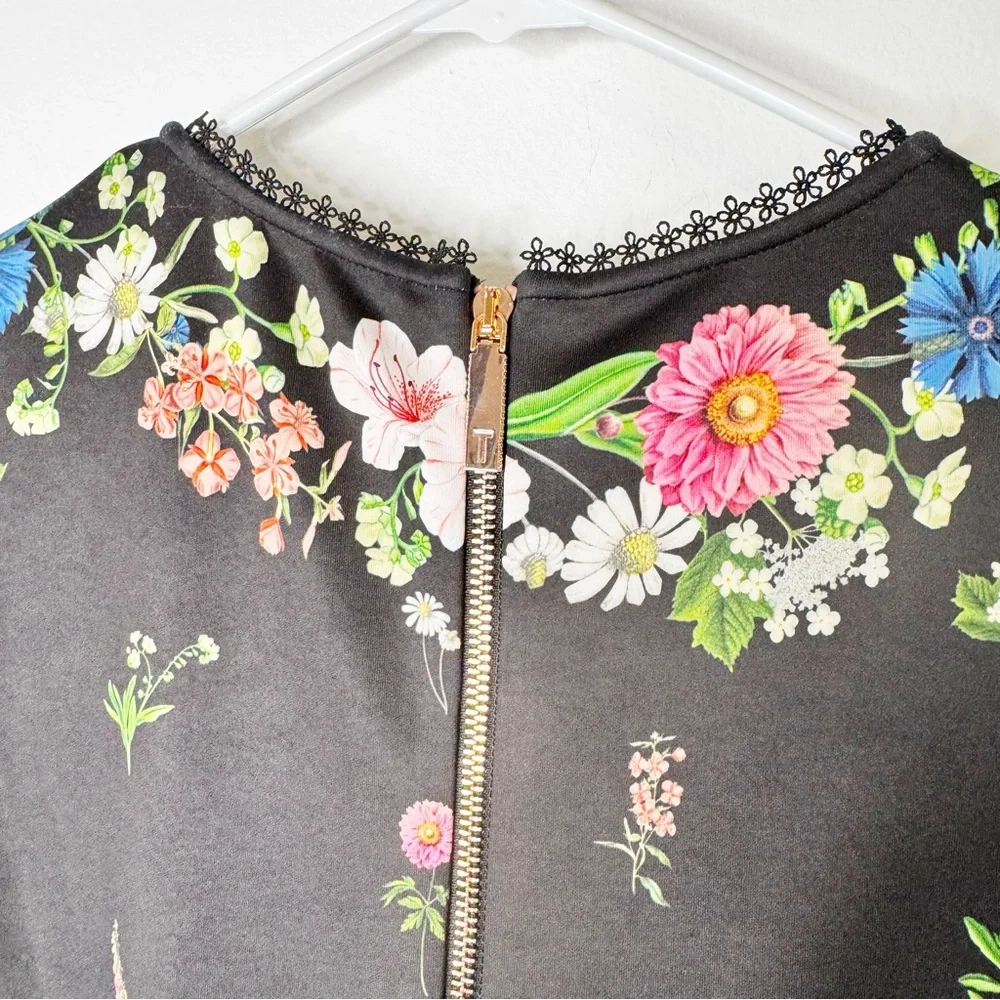 Ted Baker Daissie Florence Trim Skater Dress Size 3/Medium - Picture 11 of 12